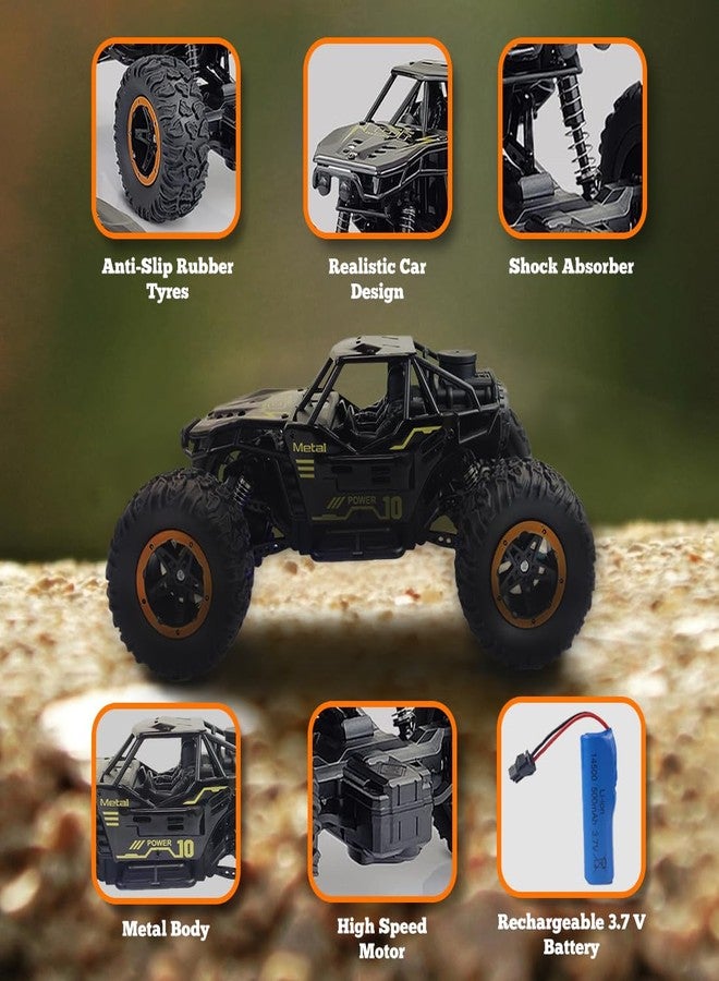 Wembley Rc Monster Truck| Remote Control Car for Kids| Rock Crawler 5 Function 1:18 RC Car Toys for Boys| 2WD Off-Road High Speed Remote Toys for Kids 5 Years 12 (Black) - Image 4